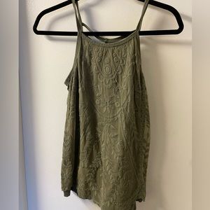 Rewind Lace Army Green Tank
